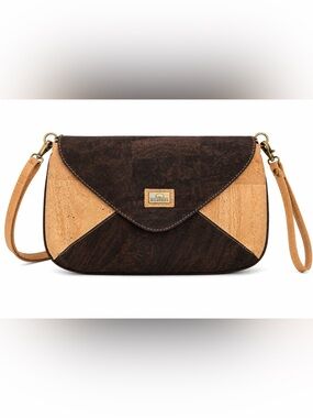 Montado Cork Colorblock Envelope Crossbody Clutch with Boho Shoulder Bag
